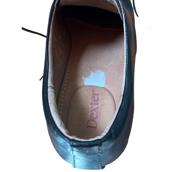 Dexter Mens Black Leather Oxford Shoes Size 10 Durable Sole C22 - Picture 4 of 6